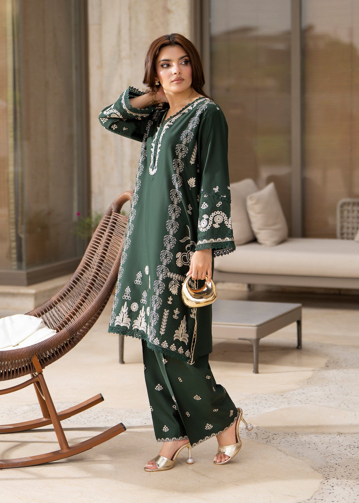 Fariha 2pc -  Luxury Embroidered Lawn