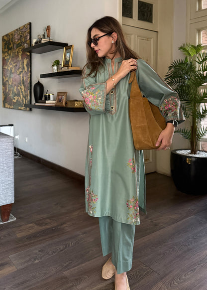 ELARA 2pc -  Luxury Embroidered Lawn