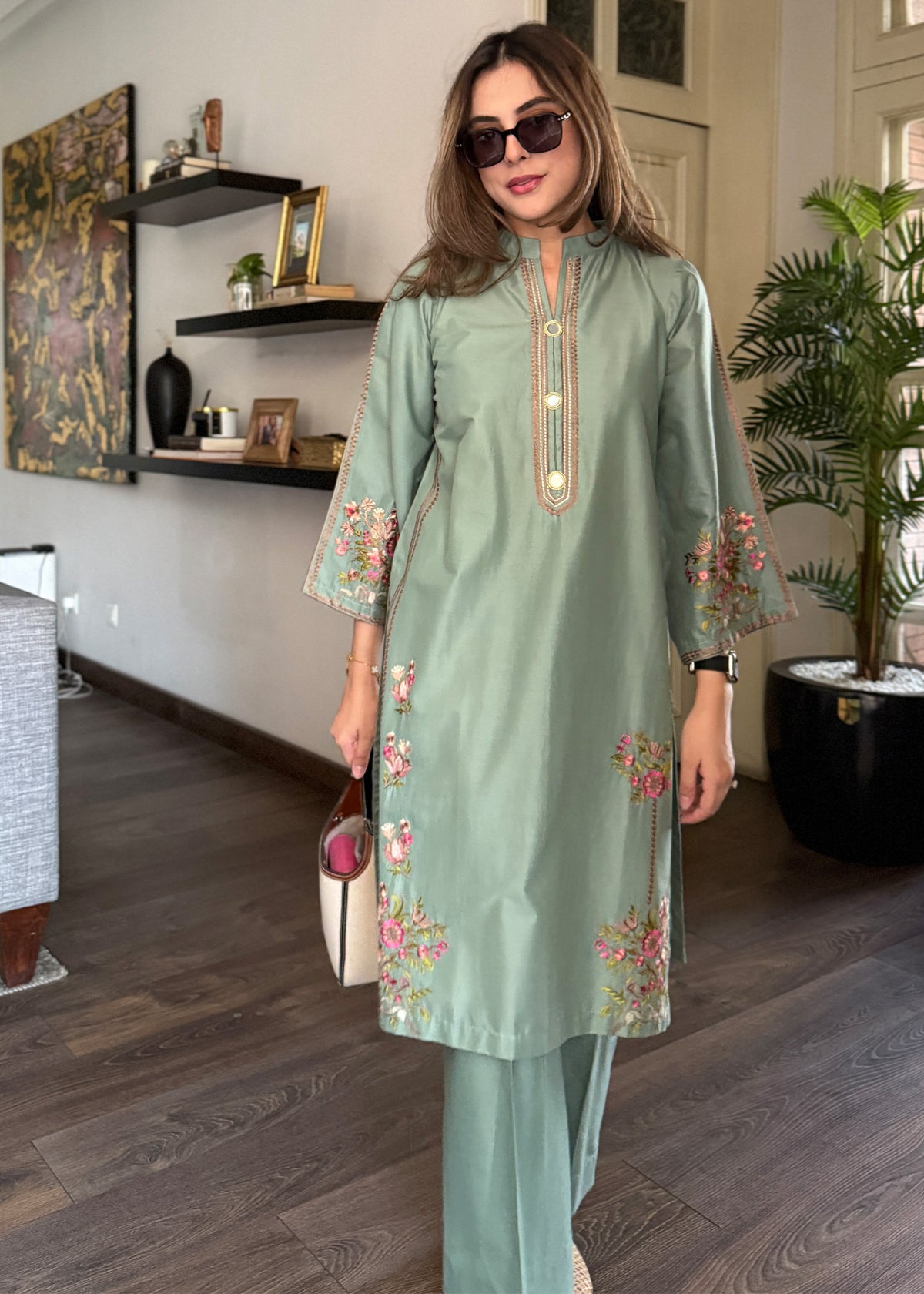 ELARA 2pc -  Luxury Embroidered Lawn