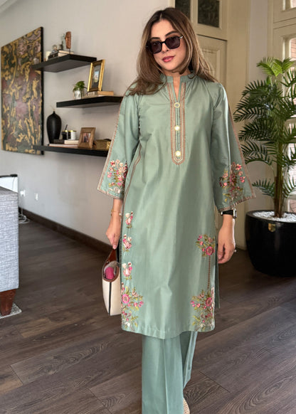 ELARA 2pc -  Luxury Embroidered Lawn