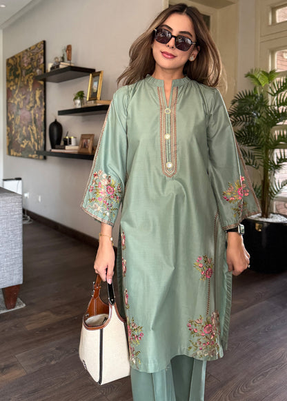 ELARA 2pc -  Luxury Embroidered Lawn